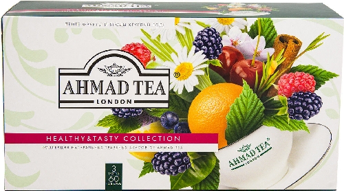 Подарочный набор Ahmad Tea Healthy&Tasty Collection 3 вкуса 60 пак в ассортименте