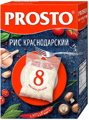 Рис Prosto Краснодарский круглозерный 8пак*62.5г
