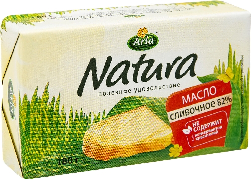 Масло сливочное Arla Natura несоленое 82% 180г