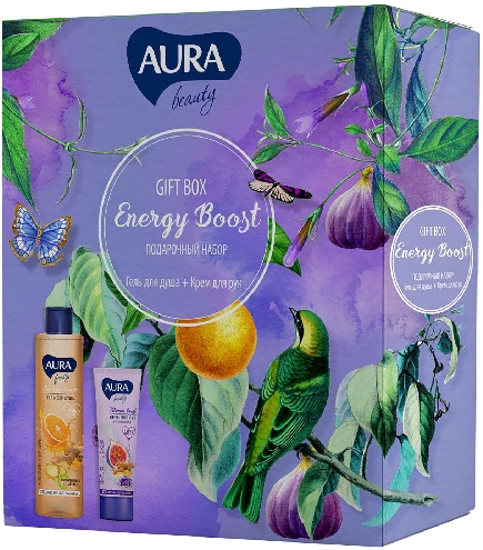 Подарочный набор Aura Beauty Energy Boost Гель для душа 250мл + Крем для рук 75мл
