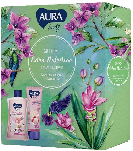 Подарочный набор Aura Beauty Extra Nutrition Крем-гель для душа 250мл + Крем для рук 75мл