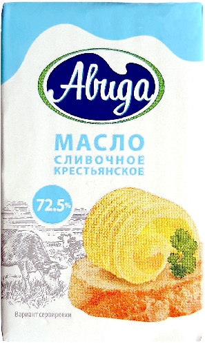 Масло сливочное Авида Крестьянское 72.5%