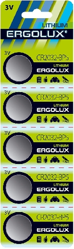 Батарейки Ergolux Lithium CR2032 5шт