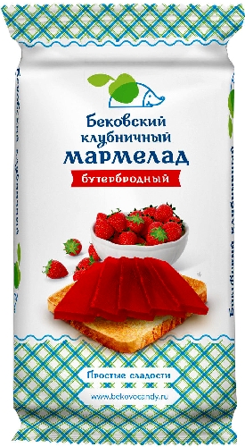 Мармелад Бековские сладости Клубничный бутербродный  