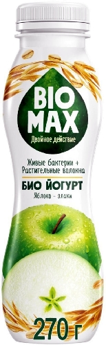 Биойогурт Bio-Max Яблоко-злаки 1.5% 270г  Москва