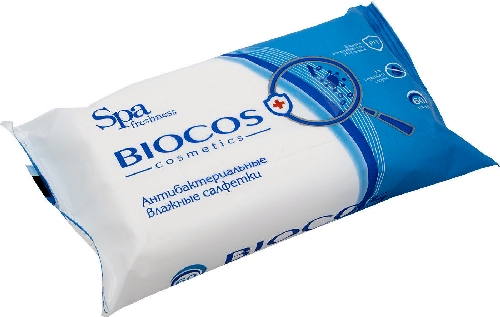 Салфетки влажные Biocos антибактериальные 60шт  Бийск