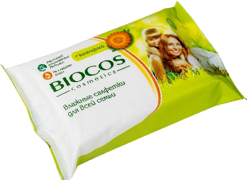 Салфетки влажные Biocos с экстрактом