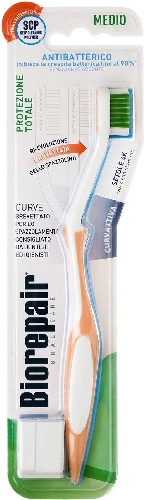 Зубная щетка Biorepair Curve Protezione Totale для комплексной защиты в ассортименте