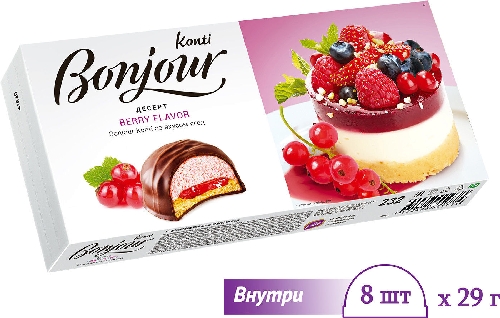 Десерт Konti Bonjour souffle со вкусом ягод 232г