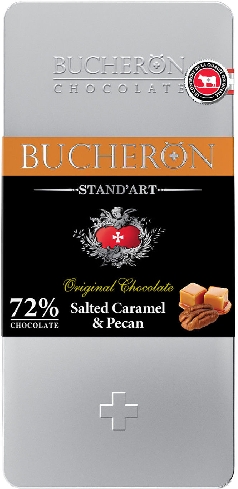 Шоколад Bucheron горький с соленой карамелью и пеканом 100г