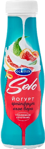 Йогурт питьевой Ecomilk Solo Грейпфрут-Алое вера 2.8% 290г