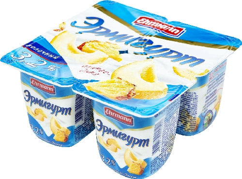 Продукт йогуртный Эрмигурт Ананас-дыня 3.2% 4шт*100г