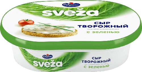 Сыр творожный Sveza с зеленью  Междуреченск