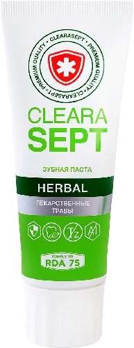Зубная паста ClearaSept Herbal Лекарственные  Змиевка