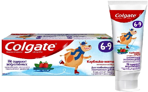Зубная паста Colgate Клубника-мята детская 6-9 с фторидом 60мл