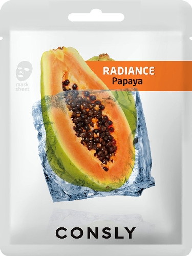 Маска для лица Consly Radiance тканевая с экстрактом папайи 20мл