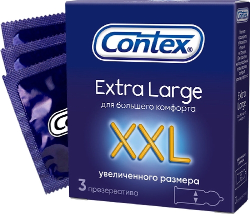 Презервативы Contex Extra Large Гладкие увеличенного размера 3шт