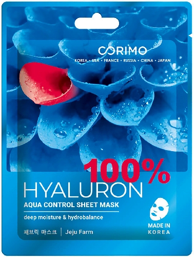 Маска для лица Corimo Hyaluron 100% Акваконтроль 22г