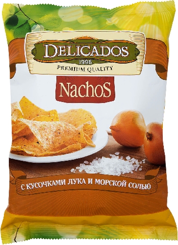 Начос Delicados с кусочками лука и морской солью 150г