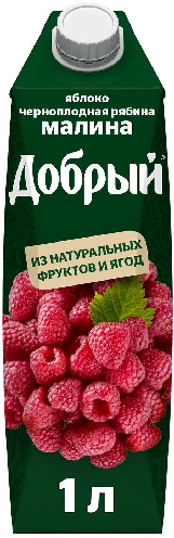 Нектар Добрый Яблоко-малина-черноплодная рябина 2л  Ахтубинск