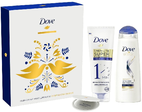 Набор Dove Супер восстановление для волос Кондиционер + шампунь + зеркало 180 + 250мл
