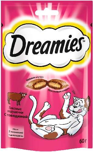 Лакомство для кошек Dreamies с говядиной 60г