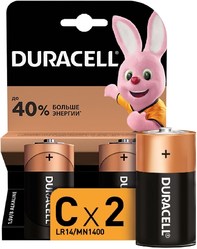 Батарейки Duracell С LR14 1.5V 2шт