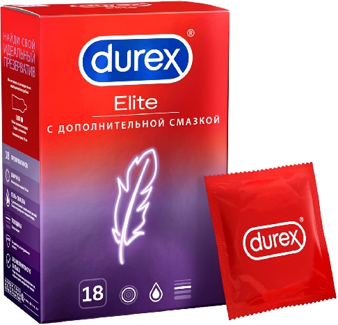 Презервативы Durex Elite Гладкие сверхтонкие  