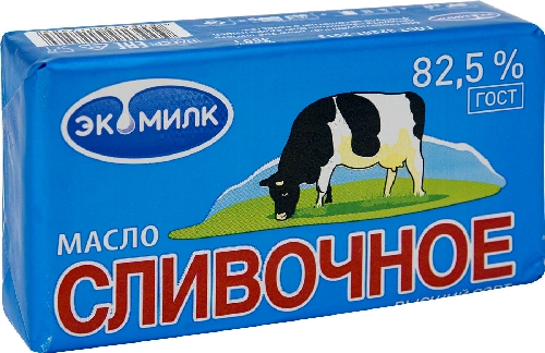 Масло сладко-сливочное Экомилк 82.5% 380г