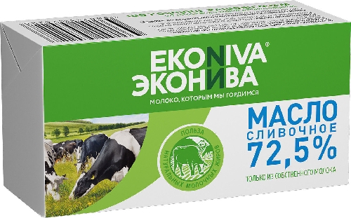 Масло сливочное ЭкоНива Крестьянское 72.5% 180г
