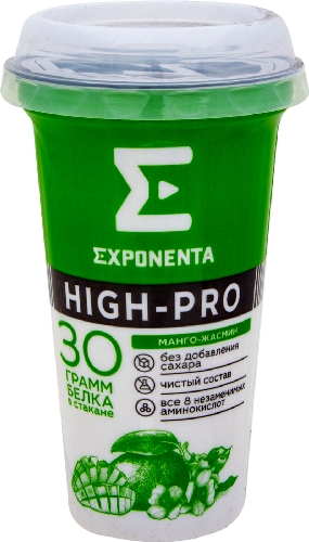 Напиток кисломолочный Exponenta Манго-жасмин обезжиренный 250г