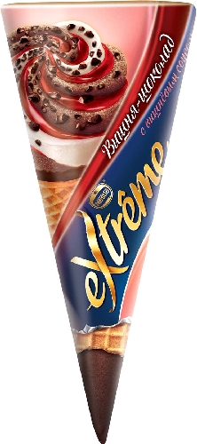 Мороженое Extreme Сливочное двухслойное с какао с вишневым соусом и кусочками вишни 8% 78г