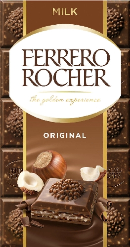 Шоколад Ferrero Rocher Молочный с лесным орехом 90г
