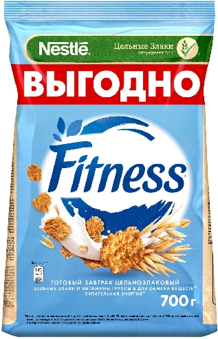 Готовый завтрак Fitness из цельной пшеницы 700г