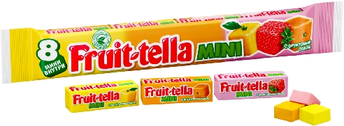 Жевательные конфеты Fruittella mini с фруктовым соком 88г