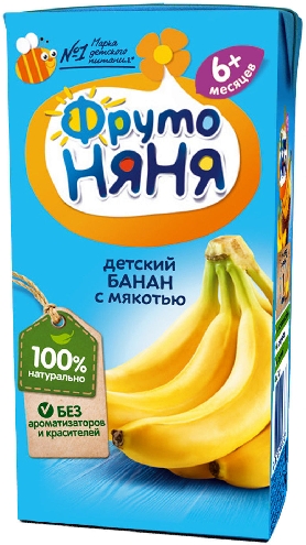 Нектар ФрутоНяня Банан с мякотью с 6 месяцев 200мл