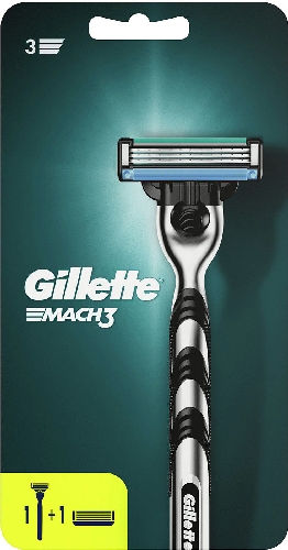 Бритва Gillette Mach3 с 2 сменными кассетами