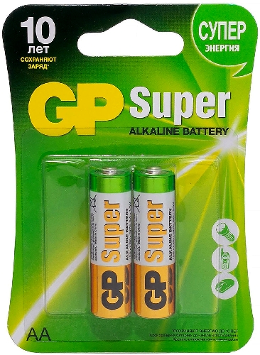 Батарейки GP Super 15А LR6 АА 1.5В 2шт