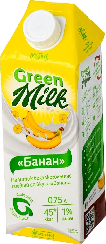 Напиток Green Milk Банан 1% 750мл