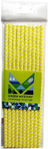 Трубочки бумажные Green Mystery Желтый  Волгоград