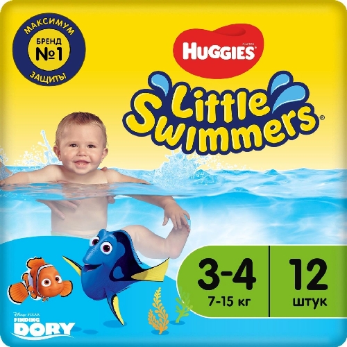Подгузники-трусики Huggies Little Swimmers №3-4 7-15кг 12шт