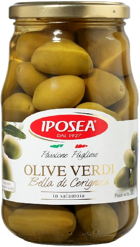 Оливки Iposea Bella di Cerignola с косточкой 310г