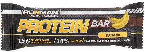 Батончик протеиновый ironMan Protein Bar со вкусом банана 50г