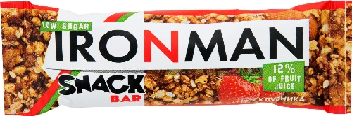 Батончик IronMan Snack Bar Клубника