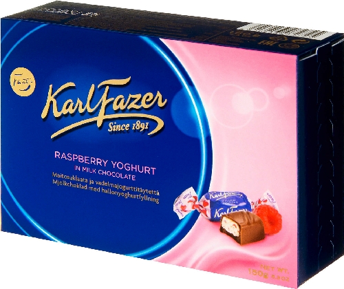 Конфеты Karl Fazer Шоколадные с начинкой из малинового йогурта 150г
