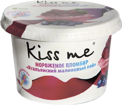 Мороженое Kiss me Итальянский малиновый пай 12% 125г