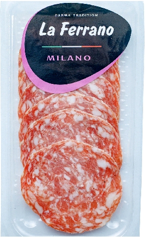 Колбаса La Ferrano Milano сыровяленая из свинины нарезка 70г