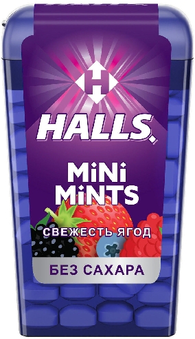 Конфеты Halls Mini Mints без сахара Свежесть ягод 12.5г