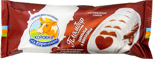 Мороженое Коровка из Кореновки Пломбир шоколадный и ванильный 400г