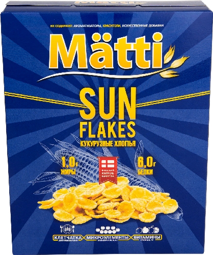 Хлопья Matti Sun Flakes кукурузные 250г